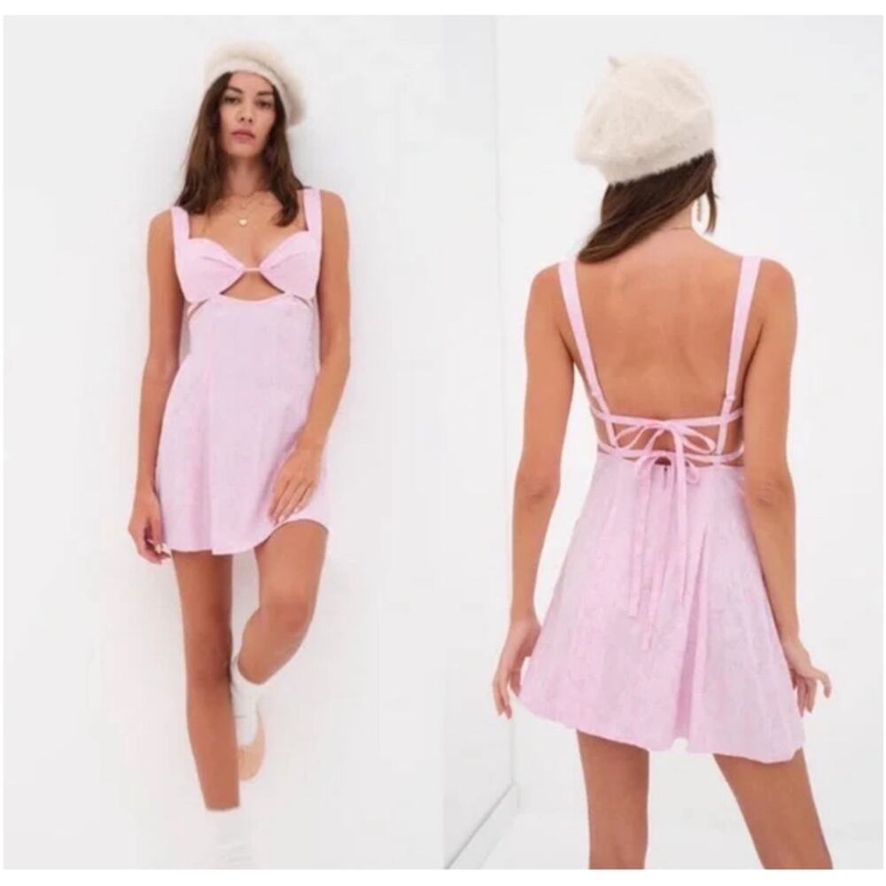 For Love And Lemons Pink Mini Dress